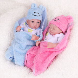 10''Twins Reborn Baby Doll Washable Full Body Vinyl Newborn Baby Girl Doll Gifts