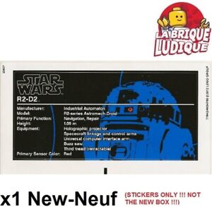 Lego 1x Sticker Autocollant Star Wars 10225 R2D2 R2 D2 droid robot NEUF