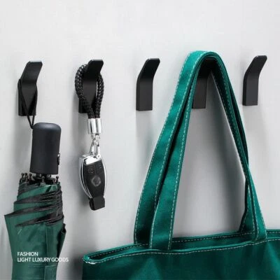 4 pcs Wall Hanger Hook Towel Bathroom Robe Coat Hook Rustproof Aluminium Alloy - Image 1 of 4