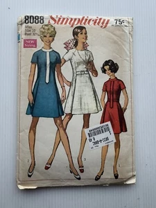 Vestido para mujer 8088 Simplicity de colección años 60 patrón de costura talla 10 B 32 1/2 - Imagen 1 de 3