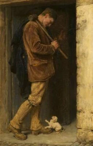 Briton Riviere The Welcome 1878 17"x 22" Archival Art Print - Picture 1 of 1
