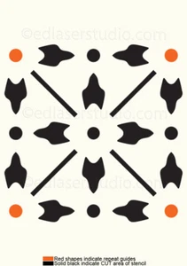 Plantilla de azulejos 100 mm pintura marroquí muebles de pared piso arte reutilizable artesanía TL1 - Imagen 1 de 14