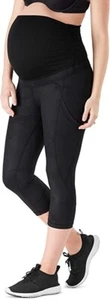 Belly Bandit Women's Activewear Maternity Capri Leggings, Black Camo, Small - Picture 1 of 3