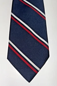 The King Size Co. Mens Tie Red White & Blue Stripes Vintage USA 62" Big & Tall - Picture 1 of 5