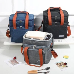Bolsa de aislamiento de almuerzo engrosada cruzada de moda europea y americana con - Imagen 1 de 27
