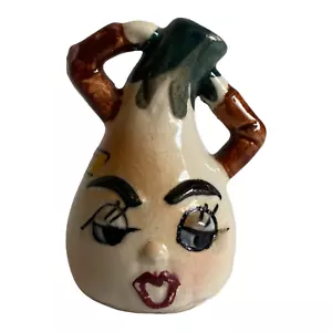 Shaker sale e pepe testa di cipolla piangente antropomorfo vintage - Foto 1 di 8