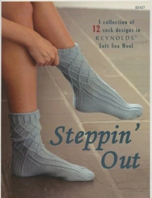 Reynolds Knitting Pattern Book 82427 Steppin' Out - 12 Sock Designs - Men, Women - Image 1 of 4