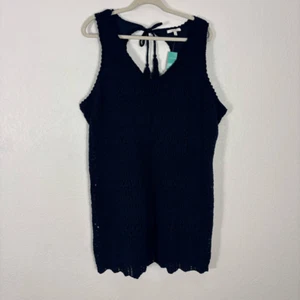 New Maurice's Navy Blue Sweater Knit Lined Tank Top Size 3X - Picture 1 of 7