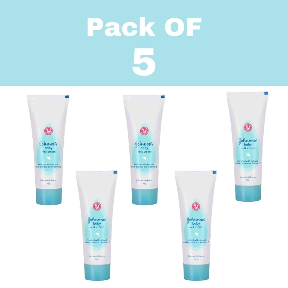 5 X Johnson's Crema de Leche para Bebé con Extractos de Leche Natural - 30 g Foto 1 de 4