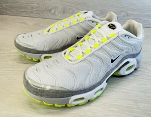 Nike Air Max Plus Tuned White Grey Volt TN Logo All Over Print 7Y 8.5 W - CD0609 - Imagen 1 de 16
