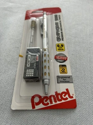 PENTEL GRAPHGEAR 1000 STEEL MECHANICAL PENCIL 0.9MM THIK ENGINEARD FOR PRECISION Foto 1 de 4