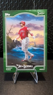 2025 Topps Joy of Baseball Albert Pujols Salón de la fama Lona Verde Savia 57/75 Ángeles 💎🔥 Foto 1 de 2