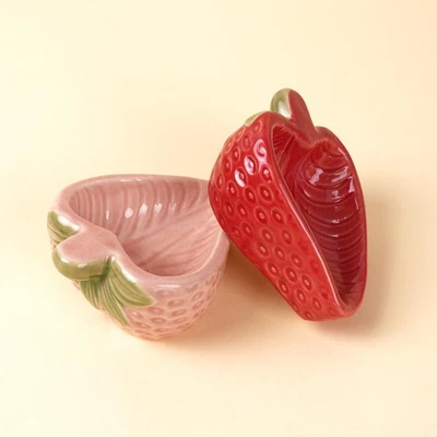 Tigela de comida Hamtser, 2 pacotes de tigelas de hamster de morango, tigela de cerâmica, comida... - Imagem 1 de 4