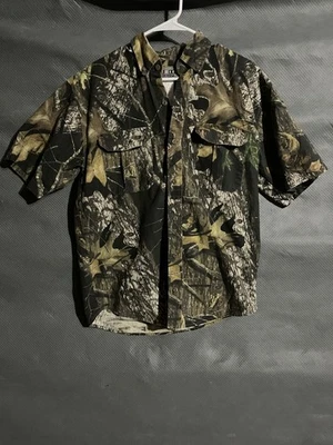 Vintage Jerzee Outdoors Mossy Oak Camo Pocket  T-Shirt Mens M Short Sleeve - Image 1 of 4