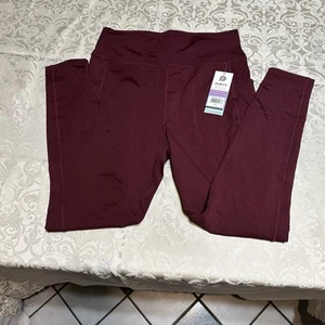 Neu Pop Fit Jane burgunderrote Leggings hoher Bund volle Länge Damen XL - Bild 1 von 10