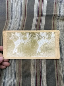 Vintage WEBSTER & ALBEE Stereoview MUSIKALISCHES PAAR IN HÄNGEMATTE Outdoor Ruhe Banjo - Bild 1 von 4