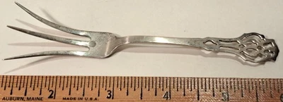 Horquilla de limón Rogers Lunt Bowlen Sterling RLB 1920 Greenfield Massachusetts Foto 1 de 4