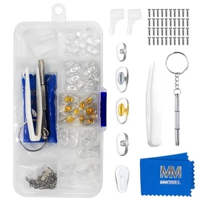 Eyeglass Nose Pads [25 Pairs]   Screw-in Eyeglasses Nose Pads Soft Silicone - Picture 1 of 5