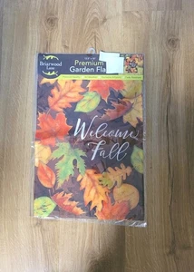 Briarwood Lane Premium Outdoor Garden Flag 12.5 X 18 Welcome Fall Autumn Leaves - Picture 1 of 6