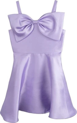 Rare Editions Girls Lavender Big Bow Party Dress Pockets Fit & Flare Sz 12 NWT - Image 1 of 4