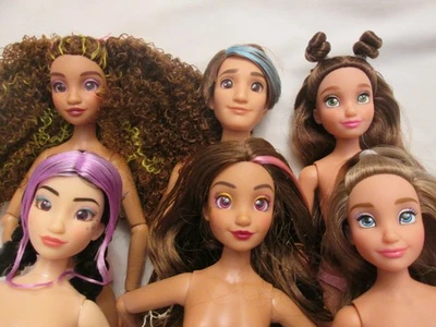 Doll Lot  X 6 Nude Disney ILY 4Ever Rapunzel Sven Tiana Minnie Mouse Belle Vinyl - Image 1 of 4