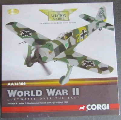 CORGI Aviation Archive,  1:72 , Fw-190-4 Focke Wulf (butcher bird) AA34306 - Image 1 of 4