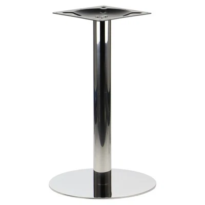 Pied de table pour hôtel, restaurant, acier inoxydable poli SH-3001, ∅ 44,5 cm - Photo 1/4