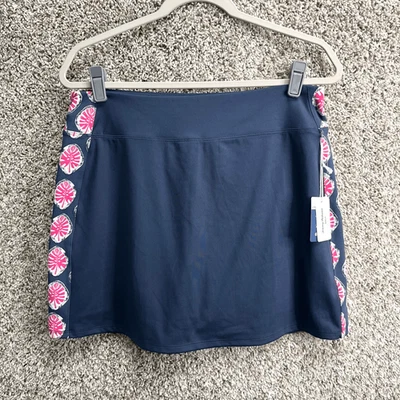 Tommy Bahama Skort Women’s Medium Navy Blue and Pink Side Detail Mini NWT - Image 1 of 4