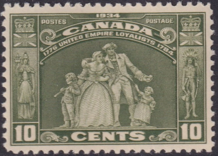 CANADA Sc#209.1 MNH LOYALISTS MONUMENT in ONTARIO 10¢ OLIVE GREEN - Image 1 of 1