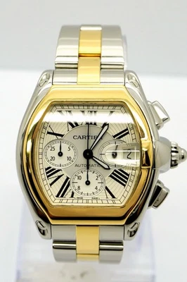 Reloj Cartier Roadster XL 2618 Cronógrafo Dos Tonos Automático Hombre 43mm Foto 1 de 4