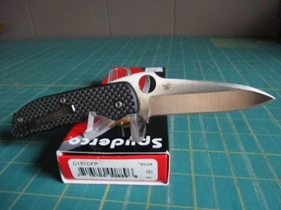 Spyderco C131CFP Terzuola Carbon Fiber S30V Slipit Folding Knife Taiwan - Image 1 of 4