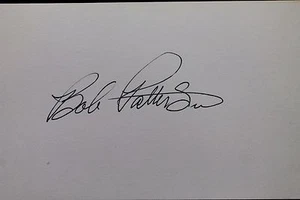 Bob Patterson Padres Pirates Cubs Angels Autographed 3x5 Index Card JSA 17D - Picture 1 of 4