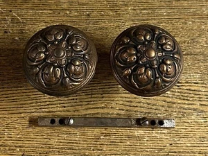 Pair Antique Yale & Towne “Pasco” Fancy Iron Doorknobs, c1910 - Picture 1 of 4