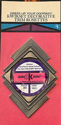 Vintage Kwikset Decorative Trim Rosettes Arts And Crafts Door Decor 1963 NIP 285 • 12$