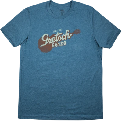 Gretsch Guitars G6120 Deep Teal Graphic T-Shirt - Mens Size Small #9226120414 - Image 1 of 2