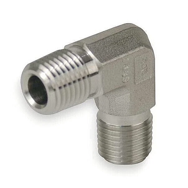 1/2 MNPT x 1/2 MNPT 316ss Pipe Fitting Elbow PARKER 8-8 ME-SS - Image 1 of 1