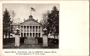 Augusta Maine State House Capital Circa 1901 Photo Postcard Unposted Undivided - Picture 1 of 6