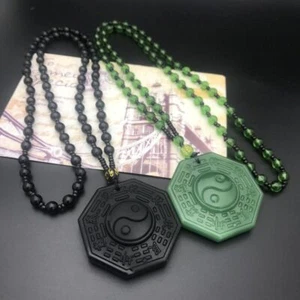 Collana con ciondolo Hetian giada diaspro spinaci verde gossip collana 2pz - Foto 1 di 3