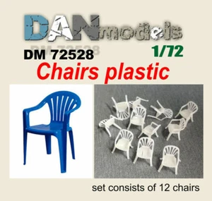 DANmodels DM 72528 Plastic chairs 12 pcs 1/72 - Picture 1 of 1