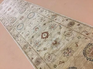 2'.8" X 11'.9" Light Brown Traditional Ziegler Oriental Rug Runner Handmade - Picture 1 of 12