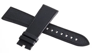 Graham 24mm x 20mm Black Genuine  Leather Watch Band Strap - Picture 1 of 3