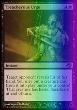 Magic the Gathering MTG Treacherous Urge (82) Planar Chaos   LP FOIL