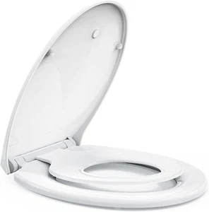 Soft Close Oval Toilet Seat with Detachable Child Potty Training Toilet Lid UK - Picture 1 of 11