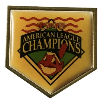 Vintage 1995 MLB Cleveland Indians American League Champions Souvenir Pin - Image 1 of 2