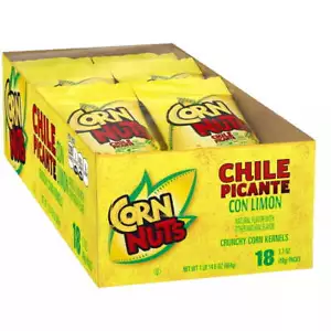 Corn Nuts Chile Picante con Limon Crunchy Corn Kernels 1.7 Ounce (Pack of 18) - Picture 1 of 5