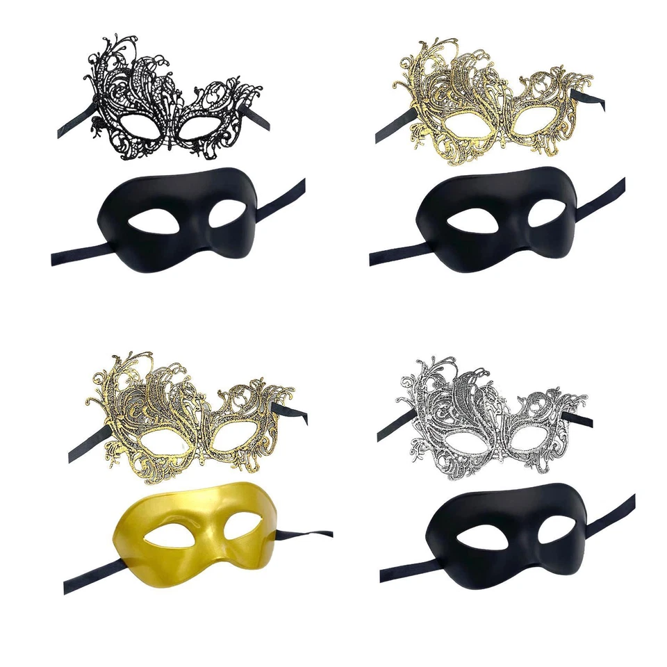 2x Masquerade Mask for Women Men Cosplay Comfortable Prom Ball Mask Mardi Gras - Image 1 of 1