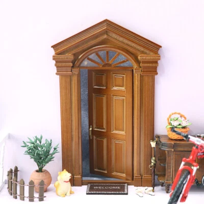 1/12 Scale Dollhouse Miniatures Furniture Vintage Luxury Door Frame Building Kit - Image 1 of 4