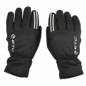 ETC Aerotex Handschuh Winter schwarz reflektierend Fahrrad Radsport Fleece 4 Größen - Bild 1 von 2