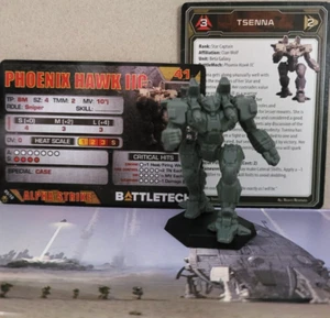 Battletech Phoenix Hawk IIC Mech Clan Direct Fire Star Miniatur - Bild 1 von 2