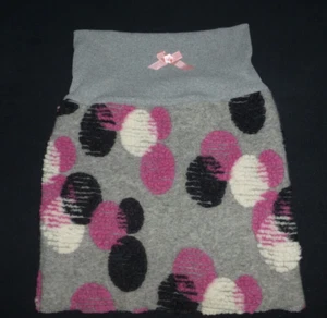 ❤️ Filz Walk Wolle Rock 38 M 40 N 4 Blumen  elastisch stretch Schlupfrock Dots - Bild 1 von 6